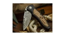 Boker USA Tirpitz Damascus 9" Folding Knife -Outdoor Camping Equipment Store opplanet boker usa tirpitz damascus folding knife 110190dam 11 kn 110190dam use2