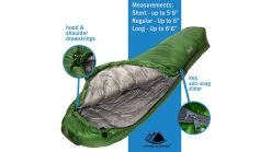 Hyke & Byke Katahdin Fill Power Hydrophobic Sleeping Bag W/ Advanced Synthetic, 625FP, 0F Degrees -Outdoor Camping Equipment Store opplanet hyke byke katahdin fill power hydrophobic sleeping bag w advanced synthetic 625fp 0f degrees 3538424791117 av 1