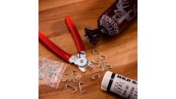 LEM Products Hog Rings -Outdoor Camping Equipment Store opplanet lem products 1 2in hog rings 100 count chrome 025a av 2