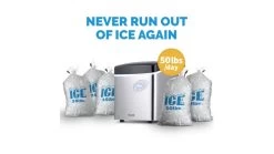 NewAir 50 Lbs Countertop Ice Maker -Outdoor Camping Equipment Store opplanet newair 50 lbs countertop ice maker black stainless steel ai 215ss av 4