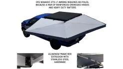 Overland Vehicle Systems Nomadic 270 LT Awning - Driver Side -Outdoor Camping Equipment Store opplanet overland vehicle systems nomadic 270 lt awning driver side dark gray cover with black cover universal 19559907 av 3