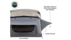 Overland Vehicle Systems Nomadic 4 Extended Roof Top Tent W/ Annex Base -Outdoor Camping Equipment Store opplanet overland vehicle systems nomadic 4 extended roof top tent 4 person w annex base dark gray green 75 x 122 x 51 in 18141936 av 5