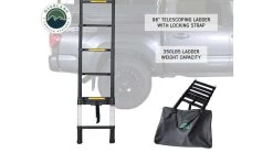 Overland Vehicle Systems Nomadic 4 Extended Roof Top Tent W/ Annex Base -Outdoor Camping Equipment Store opplanet overland vehicle systems nomadic 4 extended roof top tent 4 person w annex base dark gray green 75 x 122 x 51 in 18141936 usage 5