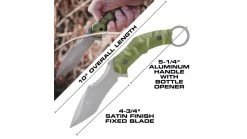 Reapr SLAMR Fixed Blade Knife -Outdoor Camping Equipment Store opplanet reapr slamr fixed blade knife 4 75in 420 stainless steel matte stainless 11010 av 2
