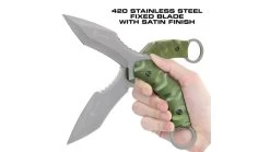 Reapr SLAMR Fixed Blade Knife -Outdoor Camping Equipment Store opplanet reapr slamr fixed blade knife 4 75in 420 stainless steel matte stainless 11010 av 6
