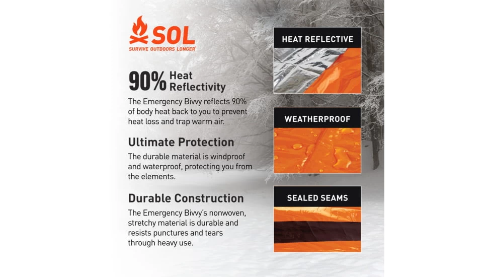 Survive Outdoors Longer Emergency Bivvy With Rescue Whistle 6 Survive Outdoors Longer Emergency Bivvy With Rescue Whistle - Image 4