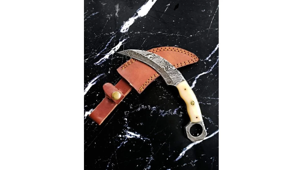 Titan Damascus Steel Karambit Knife, 8.2in 5 Titan Damascus Steel Karambit Knife, 8.2in - Image 3