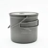 TOAKS Titanium 1100ml Pot W/Bail -Outdoor Camping Equipment Store opplanet toaks titanium 1100ml pot w bail grey pot 1100 bh main